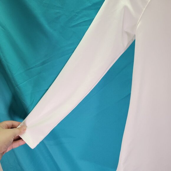 Under Armour Youth L White Long-Sleeve ColdGear Fitted Shirt - Picture 2 of 10